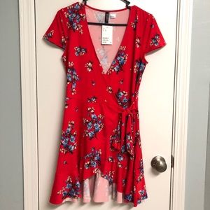H&M Red Floral Dress